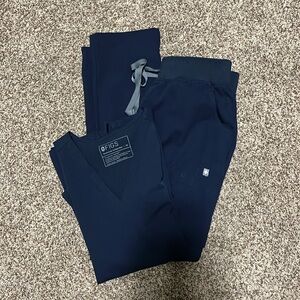 Figs Scrub Set- Navy